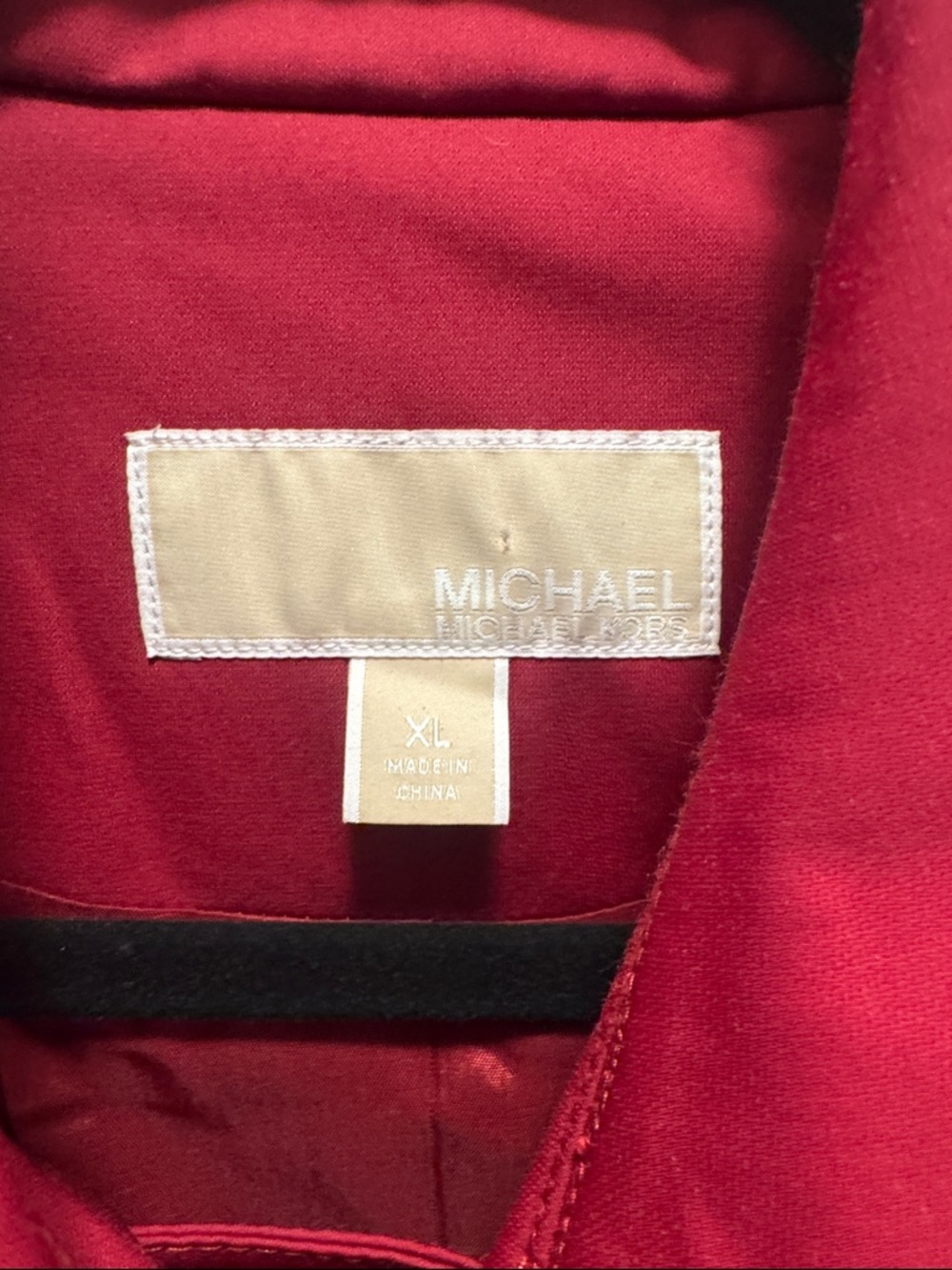 🆕 MICHAEL Michael Kors Red Belted Trench Coat with Gold Accents. XL. NWOT!🎉 - Picture 2 of 7